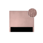 T�te de lit numa en velours c�tel� - rose - largeur 160 cm