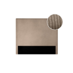 T�te de lit numa en velours c�tel� - taupe - largeur 140 cm