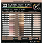 Tooli marqueur acrylique set teintes chairs 22 couleurs ef 07mm
