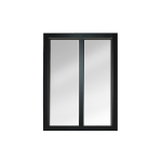 Verri�re atelier 2 carreaux en kit, ob�ch� enrob� papier coloris noir effet m�tal, 76, 8 x 108 x 4 cm, ...