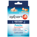 Verrues pieds mains 15 patchs