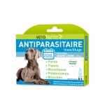Vetoform pipettes antiparasitaire insectifuge grand chien + de 30 kg
