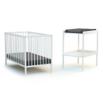 Webaby - chambre b�b� lit et table � langer en bois blanc