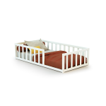 Webaby - lit enfant au sol en bois blanc 70 x 140 cm