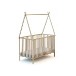 Webaby - lit tipi 60x120 en bois h�tre brut