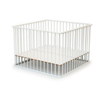Webaby - parc bb en bois blanc 100 x 100 cm