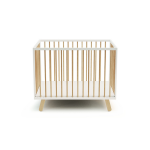 Webaby - parc bb en bois pirate blanc et htre verni 80 x 100 cm