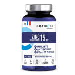 Zinc 15 mg immunité antioxydant peau & cheveux 60 gélules végétales Zinc 15 mg immunité antioxydant peau & cheveux 60 gélules végétales