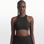 Brassi�re � dos nageur nikeskims ribbed seamless pour femme - noir
