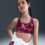 Brassire de sport nike pro swoosh pour ado (fille) - pourpre
