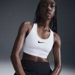 Brassire de sport rglable non rembourre nike swoosh high support pour femme - blanc