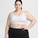 Brassire de sport rglable rembourre  maintien lger nike indy pour femme - blanc