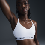 Brassire de sport rglable rembourre  maintien lger nike indy pour femme - blanc
