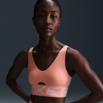 Brassire de sport rembourre  maintien normal nike pro indy plunge pour femme - orange