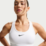 Brassi�re de sport rembourr�e nike swoosh � maintien normal pour femme - blanc