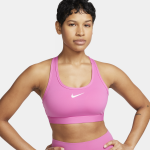 Brassire de sport rembourre nike swoosh  maintien normal pour femme - rouge