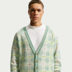 Cardigan de golf ample nike tartan pour homme - vert