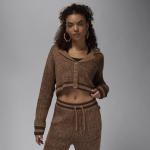 Cardigan en maille air jordan pour femme - marron Cardigan en maille air jordan pour femme - marron