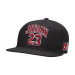 Casquette � visi�re plate et motif maillot jordan pour ado - noir