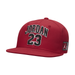 Casquette � visi�re plate et motif maillot jordan pour ado - rouge
