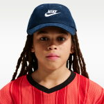 Casquette souple en denim nike club pour enfant - bleu