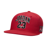 Casquette � visi�re plate et motif maillot jordan pour ado - rouge