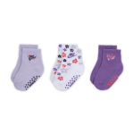 Chaussettes antid�rapantes nike fresh cut pour b�b� (12 - 24 mois) (3 paires) - pourpre