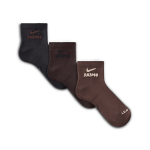 Chaussettes basses dri - fit nikeskims pour femme (3 paires) - marron