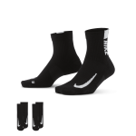 Chaussettes de chevilles de running mixtes nike multiplier (2 paires) - noir