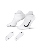 Chaussettes de running invisibles nike multiplier (2 paires) - blanc