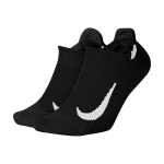 Chaussettes de running invisibles nike multiplier (2 paires) - noir