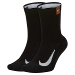 Chaussettes de tennis mi - mollet rembourres nikecourt multiplier (2 paires) - noir