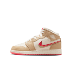 Chaussure air jordan 1 mid se pour ado - marron