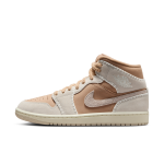 Chaussure air jordan 1 mid se pour femme - marron