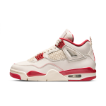 Chaussure air jordan 4 retro � ivoire p�le et tough red � pour femme - marron