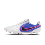 Chaussure de foot basse avec crampons pour terrain sec nike tiempo ligera pro - blanc