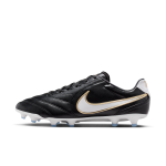Chaussure de foot basse avec crampons pour terrain sec nike tiempo ligera pro - noir