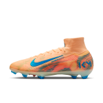 Chaussure de foot montante  crampons fg nike mercurial superfly 10 elite  kylian mbapp  - orange