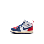 Chaussure jordan 1 mid pour bb et petit enfant - blanc