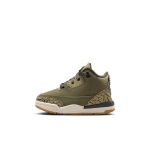 Chaussures jordan 3 retro  medium olive  pour bb / tout - petit - vert