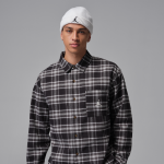 Chemise en flanelle � motif jordan brooklyn pour homme - noir