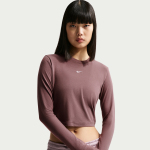 Crop top ajust� � manches longues nike chill knit pour femme - pourpre