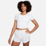 Crop top dri - fit � manches courtes nike one fitted pour femme - blanc