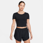 Crop top dri - fit  manches courtes nike one fitted pour femme - noir