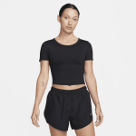 Crop top dri - fit  manches courtes nike one fitted pour femme - noir