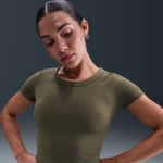 Crop top dri - fit à manches courtes nike one fitted pour femme - vert Crop top dri - fit à manches courtes nike one fitted pour femme - vert