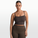 D�bardeur caraco nikeskims ribbed seamless pour femme - marron