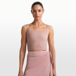 D�bardeur caraco nikeskims ribbed seamless pour femme - rose