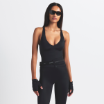 D�bardeur � col en v nikeskims shine pour femme - noir