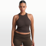 D�bardeur � dos nageur nikeskims ribbed seamless pour femme - marron